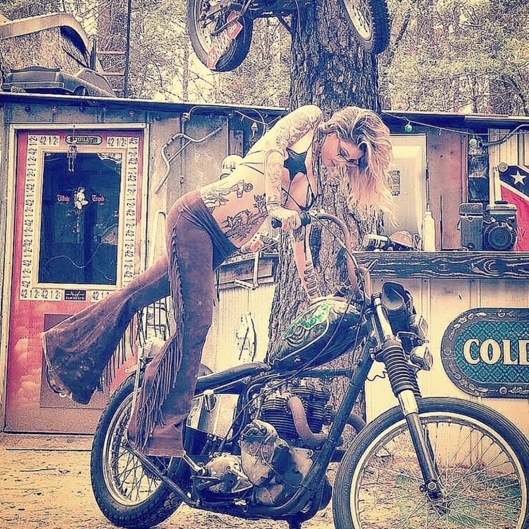 Dark Brown Hip Hugger Fringe Bell Bottoms