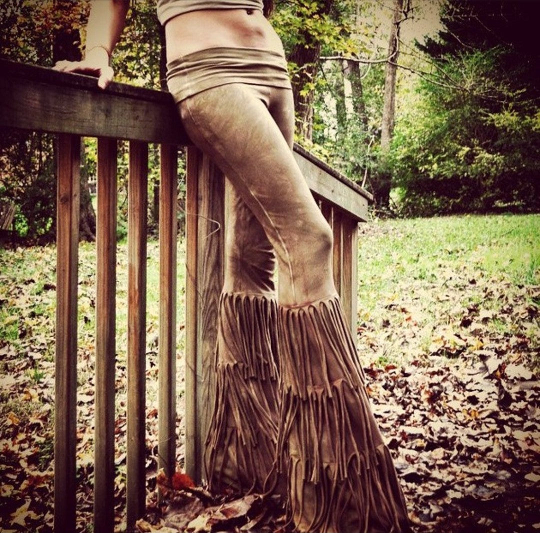 Three-Tier Hiphugger Fringe Bell Bottoms