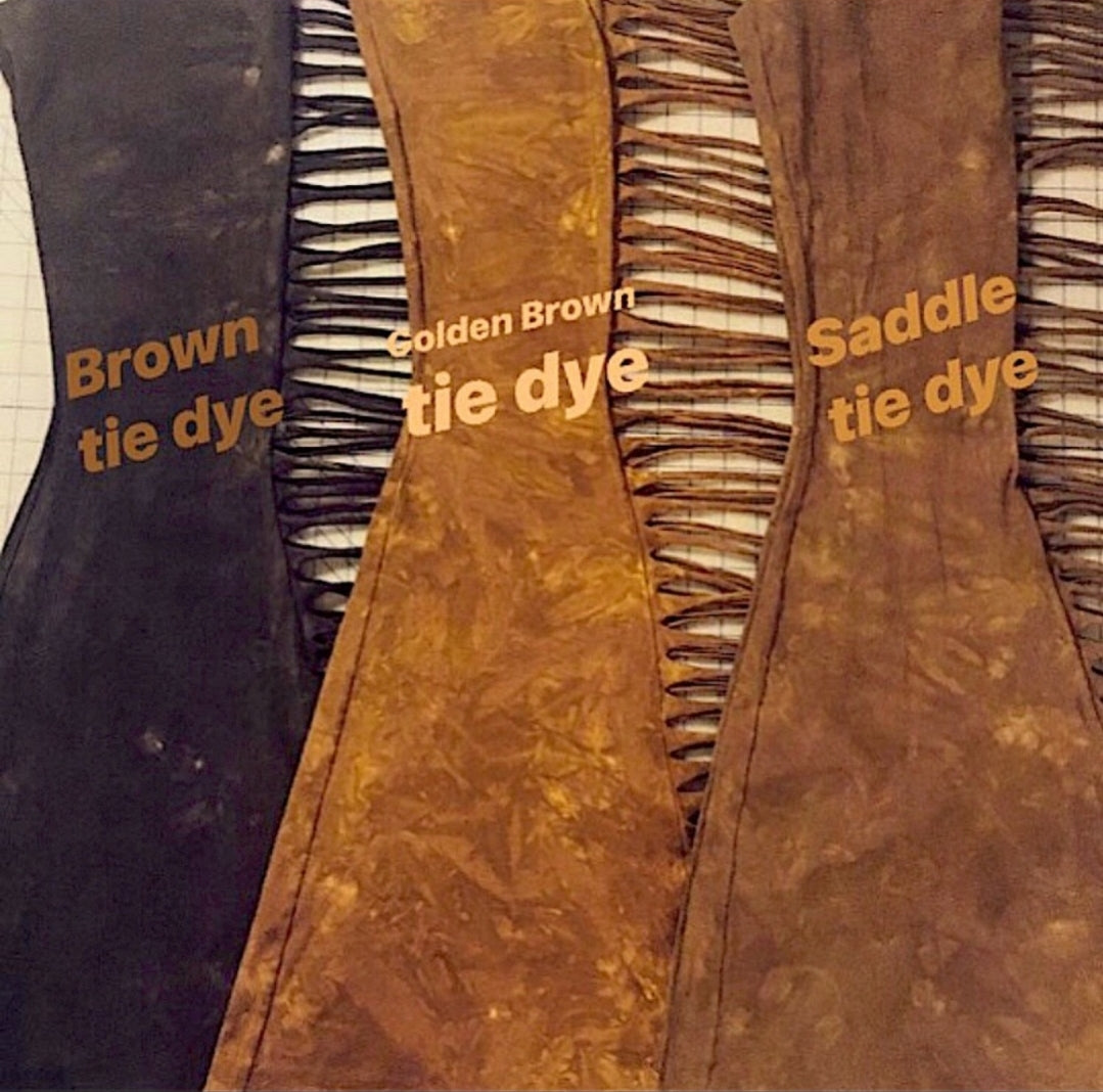 Half Fringe High Waisted Fringe Bell Bottoms