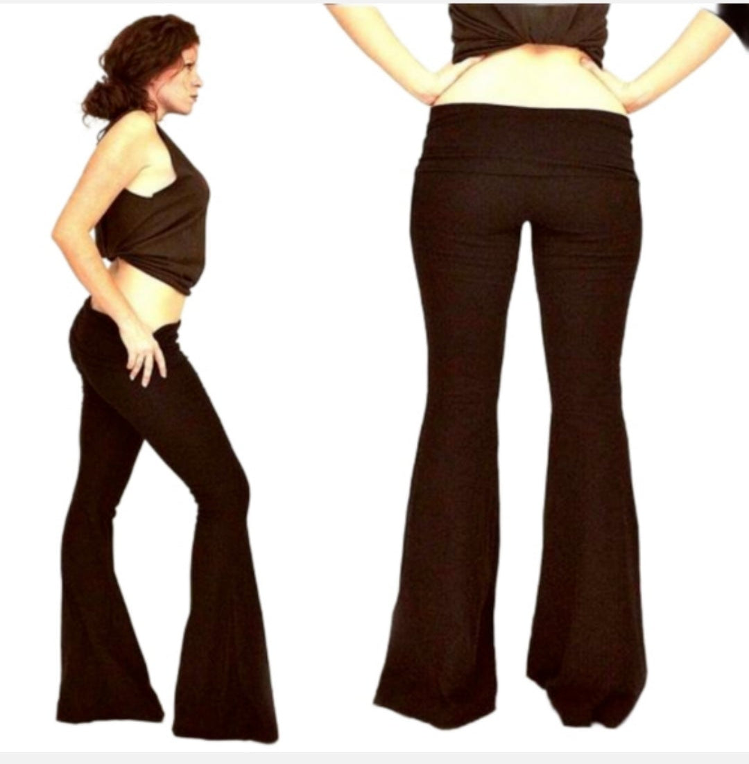 Hiphugger Black Bell Bottoms